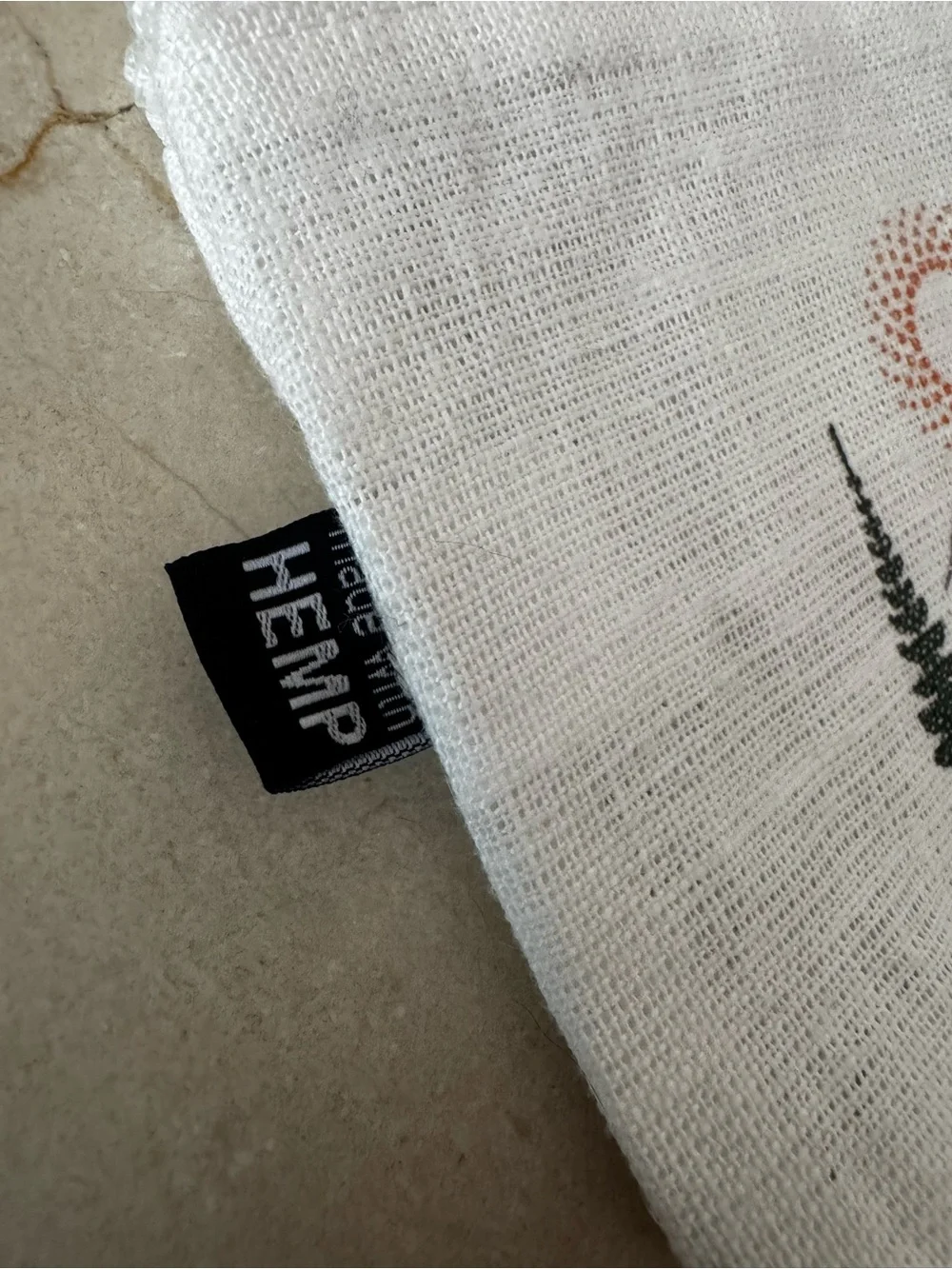 Denver Colorado White Hemp Cosmetic Pouch with Mountain Print